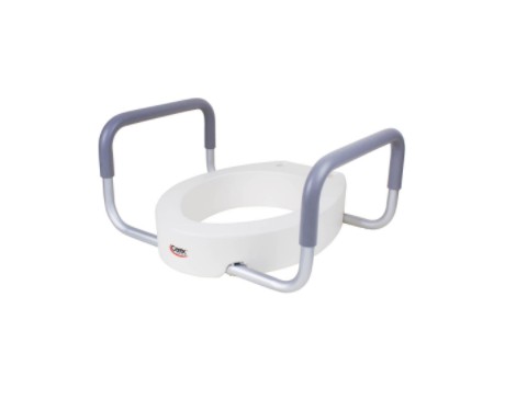 Carex Elongated Toilet Seat Elevator with Handles 