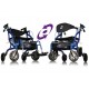 Airgo® Fusion™ Side-Folding Rollator & Transport Chair Pacific Blue