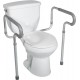 Adjustable toilet safety rests