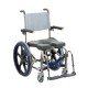 ATTENDANT AND SELF-PROPEL FOLDING MOBILE SHOWER COMMODE CHAIR