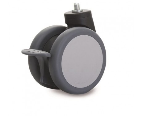Castors with directional stabilizers