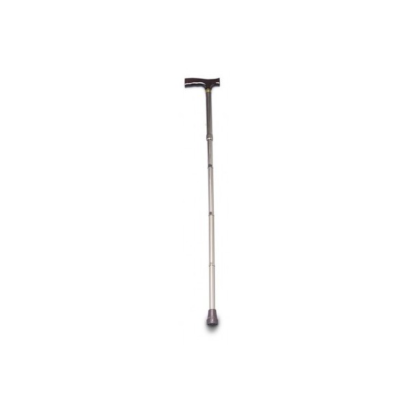 Bâton De Marche Pliable En Métal Léger - Poignée En Bois, Charge 100 Kg, Réglable 82-92 Cm